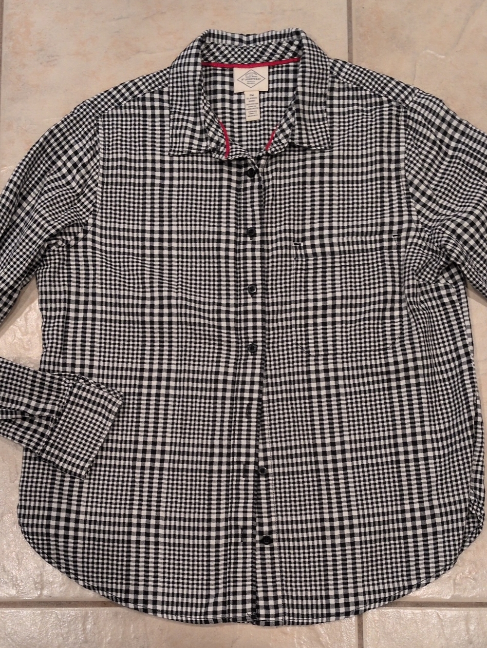 St. John’s Bay Plaid Classic Shirt Size Medium Petite
